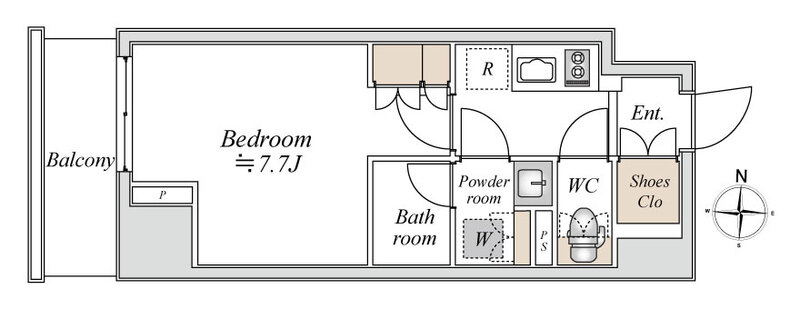302号室 B 間取り図