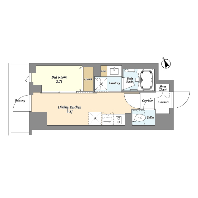 504号室 B3 間取り図