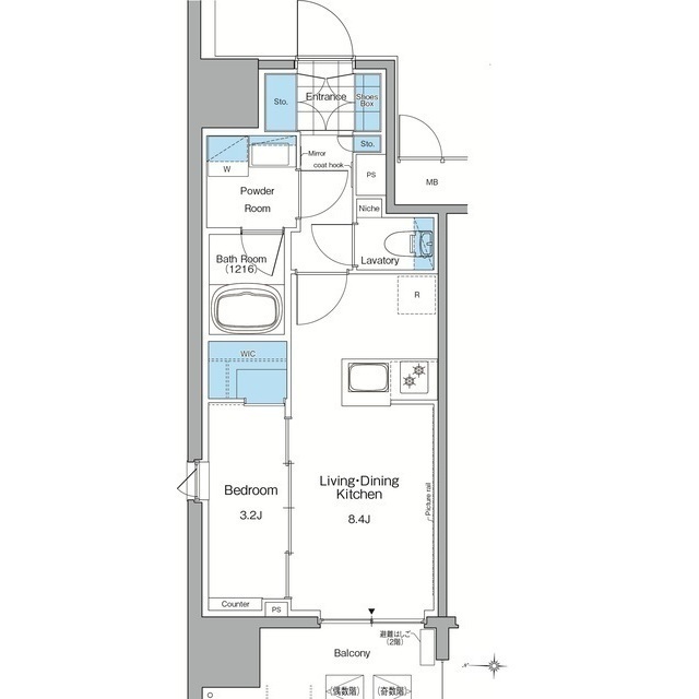 201号室 A 間取り図