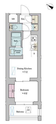 204号室 B3 間取り図