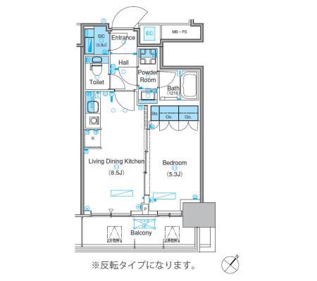 1408号室 O 間取り図
