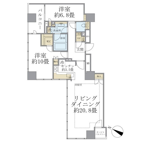 E 間取り図