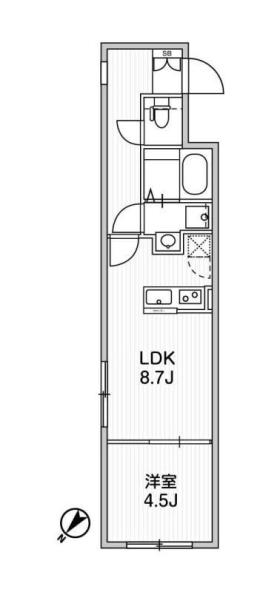 204号室 F 間取り図