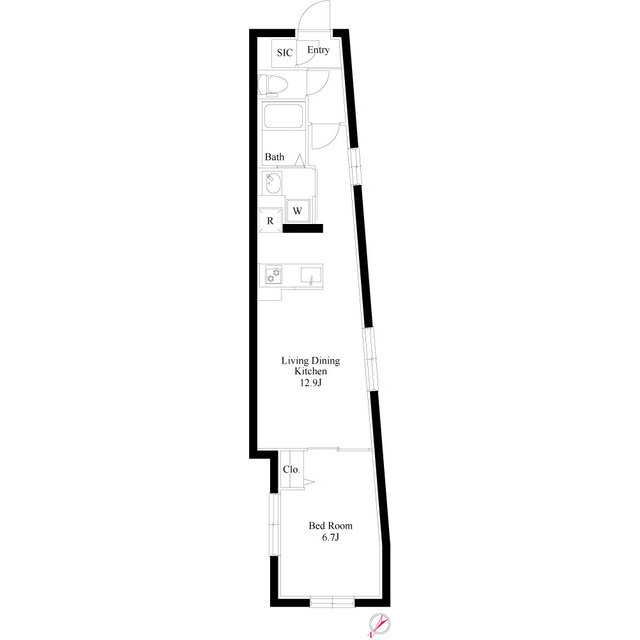 304号室 E 間取り図