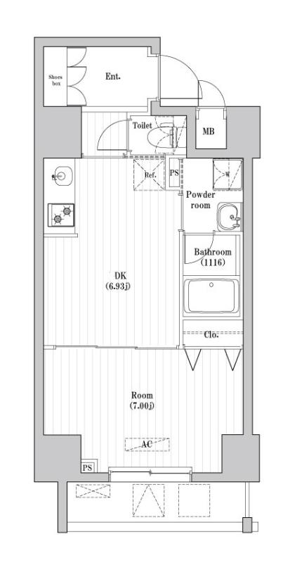 402号室 B 間取り図