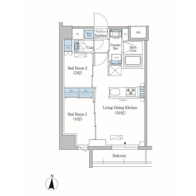 508号室 B 間取り図