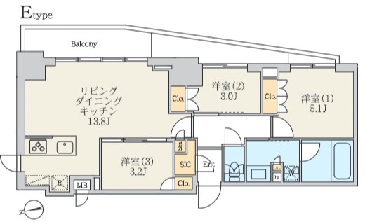 E 間取り図