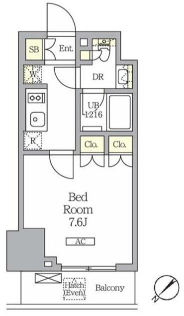 202号室 D 間取り図