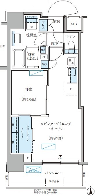 904号室 D 間取り図