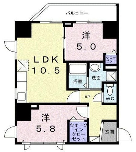 301号室 D 間取り図