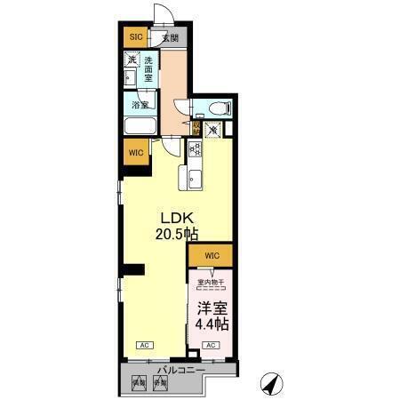 201号室 A 間取り図