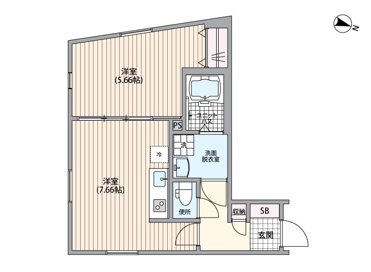 301号室 A2 間取り図
