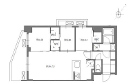 210号室 E 間取り図
