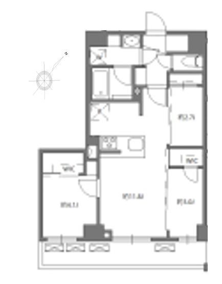 401号室 F 間取り図