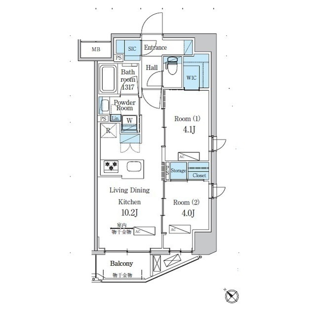 211号室 G2 間取り図