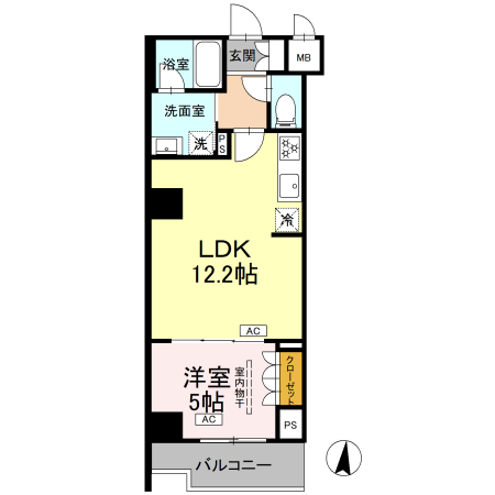 508号室 G2 間取り図