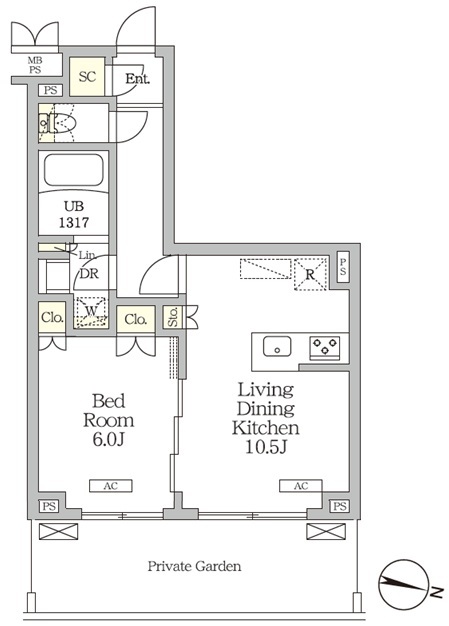 D(1F) 間取り図
