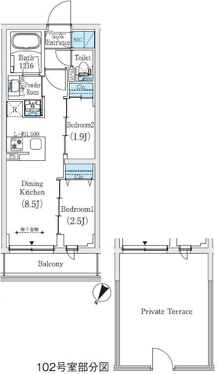 1F-02 間取り図