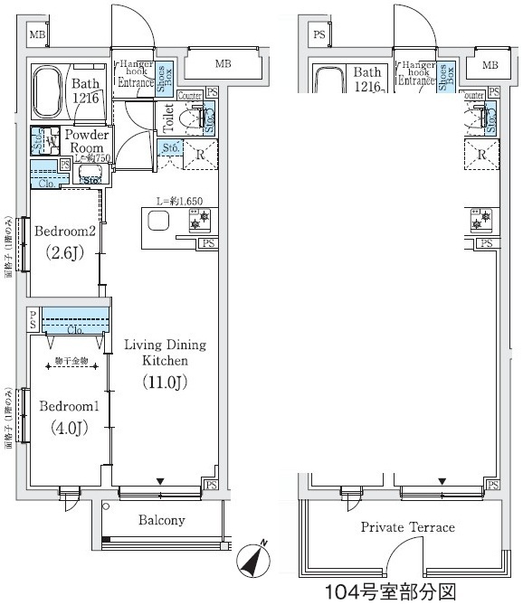 1F-04 間取り図