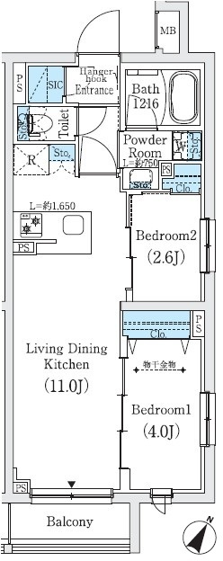 206号室 06 間取り図