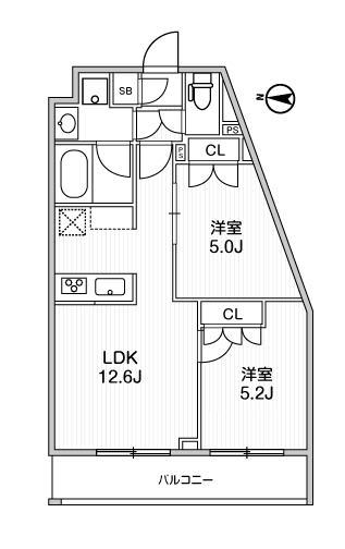205号室 F 間取り図