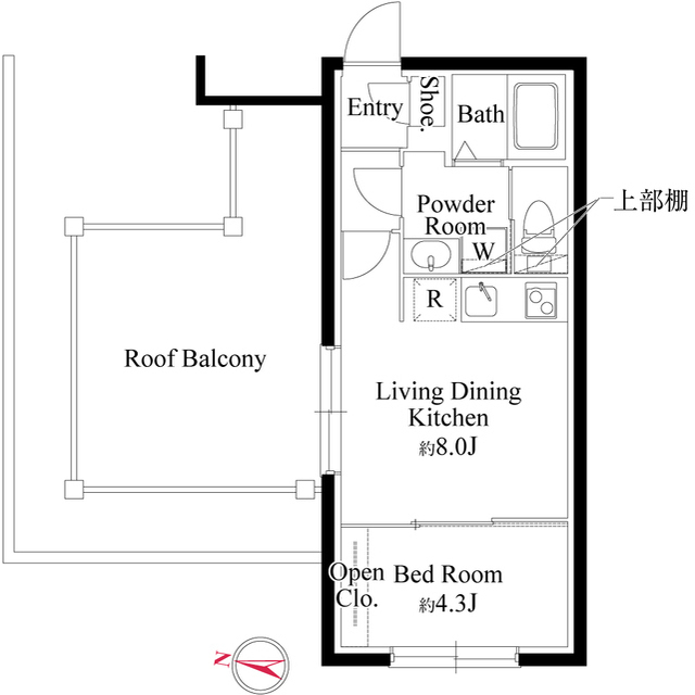 401号室 A' 間取り図