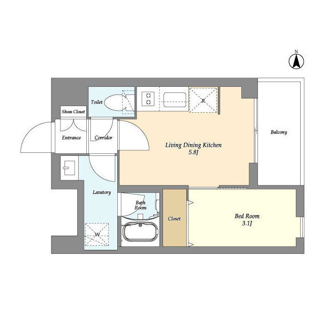 210号室 I 間取り図