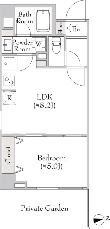 C(1F) 間取り図