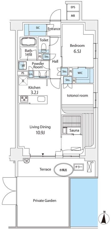サウナ付プレミアム住戸 間取り図