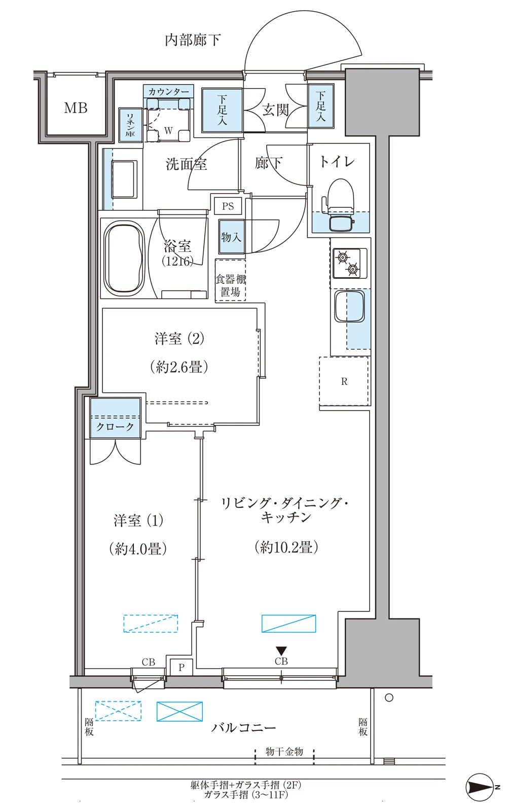 E` 間取り図