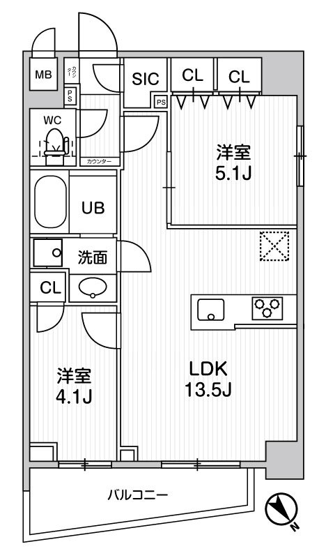 H 間取り図