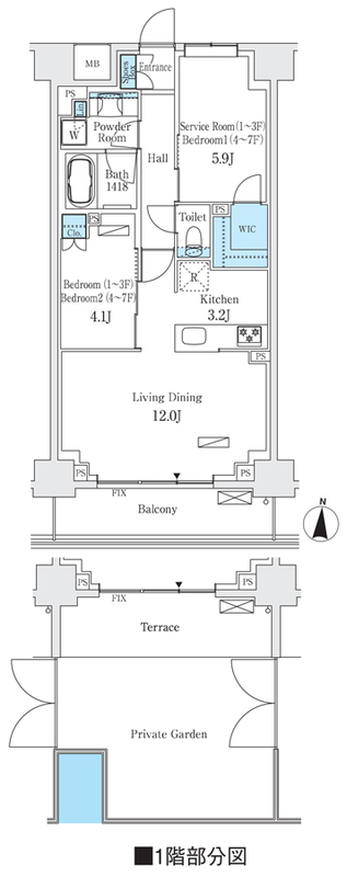 S-E(1F) 間取り図