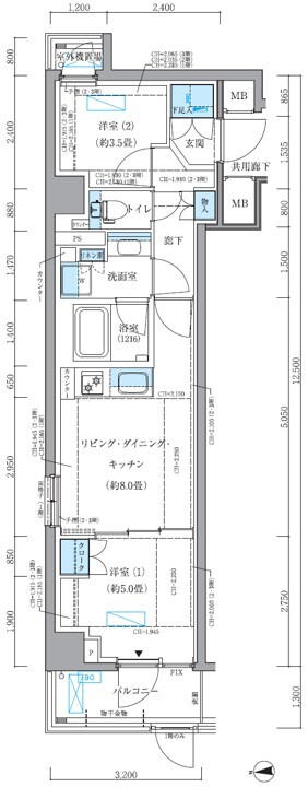 E1 間取り図